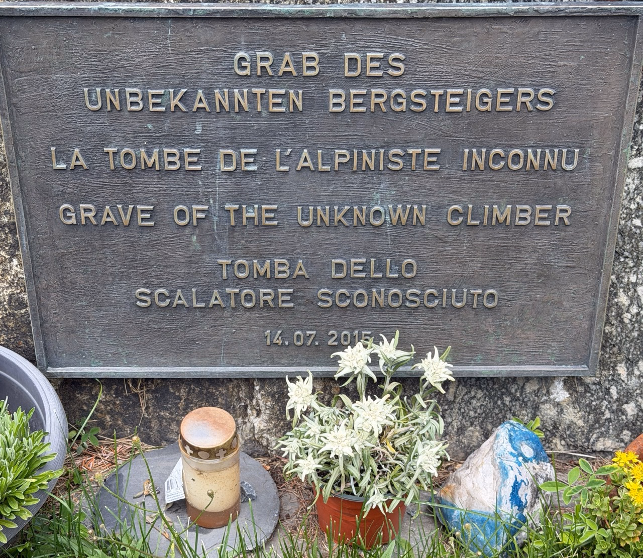 The Grave of the Unknown Climber in Zermatt. A memorial to those who never returned from the mountains, and a quiet reminder that every ascent demands humility, every safe return is a blessing, and every day is a gift.