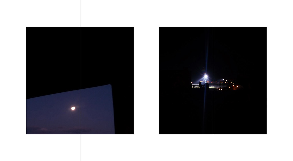 Distant point of light in near-black sky, off-centre framing, perception series