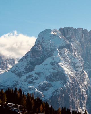 Blue hour in the Dolomites, jagged peaks against deep twilight sky, Lake Misurina, Grand Hotel Misurina, 2024