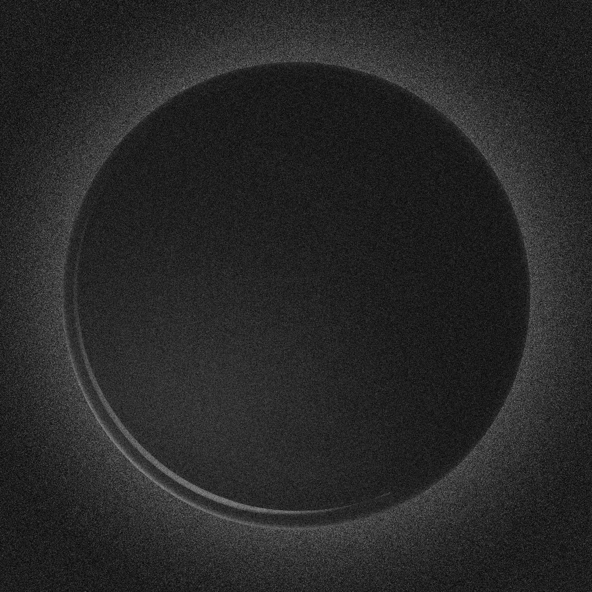 Near-black abstract planet, minimalist drink residue photograph, digital media, 2013-2016